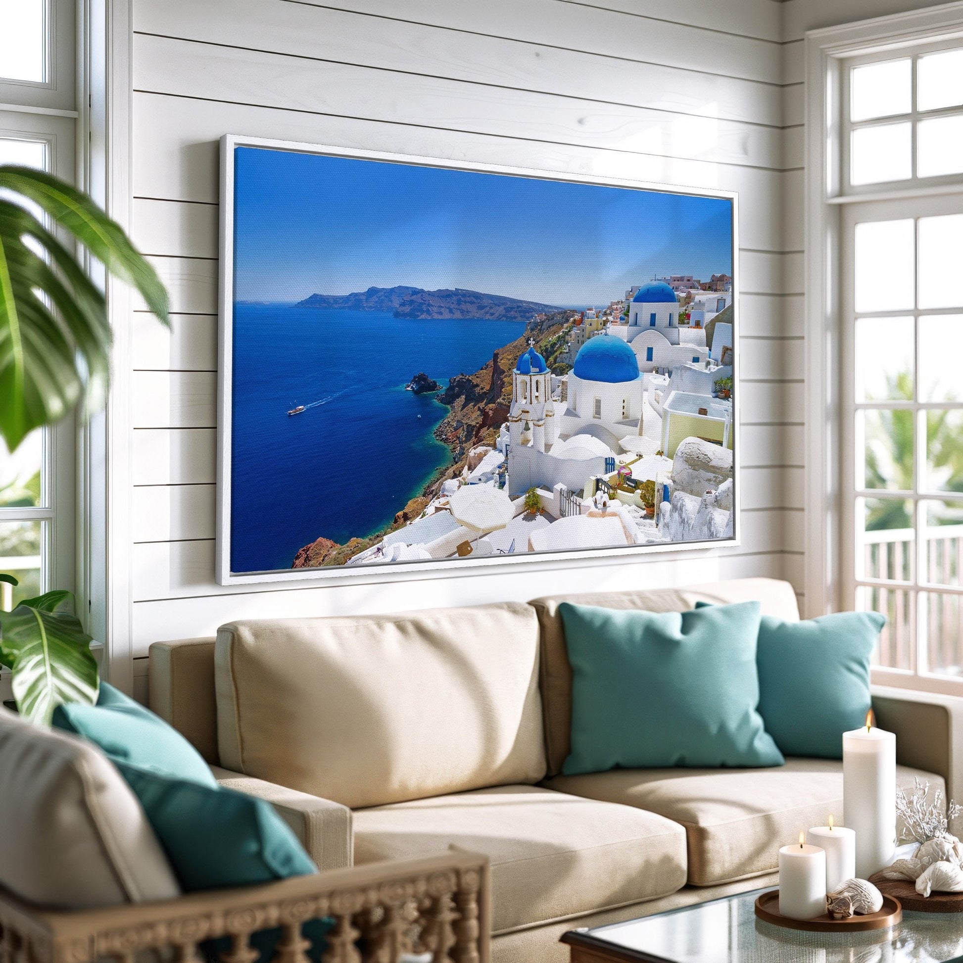 Santorini Island Greece Canvas Print Travel Wall Art