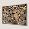 Sawn and Stacked Firewood Art Print Canvas Wall Decor
