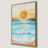 Scenic Beach Sunrise Canvas Print with Nautical Art Theme
