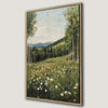 Scenic Floral Landscape with Birch Trees Canvas Print
