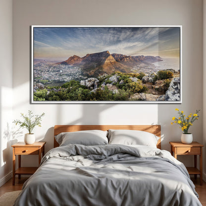 Scenic Table Mountain Landscape Canvas Print Art