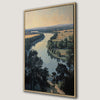 Scenic Tranquil River Valley Canvas Print Rustic Wall Art