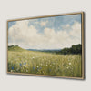 Scenic Wildflower Landscape Canvas Print for Rustic Decor