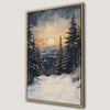 Scenic Winter Forest Canvas Print for Rustic Wall Art