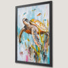 Sea Turtle and Tropical Fish Art Poster - Coastal Wall Decor