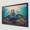 Sea Turtle Undersea Wall Poster - Nautical Marine Art Print