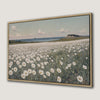 Seascape Flower Field and Sailing Ship Canvas Print