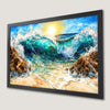 Seascape Waves & Sun Art Poster - Coastal Decor for Your Home