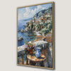 Seaside Balcony Coastal Village Canvas Print
