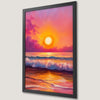 Seaside Sunset Art Poster for Beach Lovers
