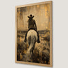 Sepia Equestrian Rider Art Poster | Vintage Western Decor
