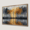 Serene Abstract Trees Reflection Canvas Print Art
