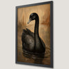 Serene Black Swan Art Poster for Elegant Home Decor