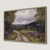 Serene Country Road Landscape Canvas Print Art Framed