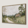 Serene Countryside Landscape Framed Canvas Print