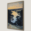 Serene Countryside River Scene Canvas Print Rustic Wall Art