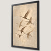 Serene Cranes in Flight Art Poster - Minimalist Home Decor