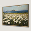 Serene Daisy Field Coastal Canvas Print with Floral Rustic Charm
