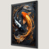 Serene Koi Fish Art Poster in Yin Yang Harmony