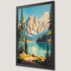 Serene Lakeside View Art Poster for Tranquil Cabin Decor