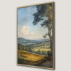 Serene Landscape with Green Hilly Fields Canvas Print Art