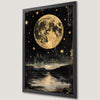 Serene Moonlit Landscape Art Poster for Celestial Decor