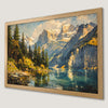 Serene Mountain Lake Art Poster | Nature Wall Decor