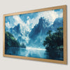 Serene Mountain Lake Art Poster - Nature's Beauty for Your Walls