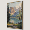Serene Mountain Lake Canvas Print - Tranquil Wilderness Art
