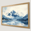 Serene Mountain Lake Scene Art Poster for Home Decor