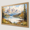 Serene Mountain Lake Scene Art Poster - Tranquil Wall Decor