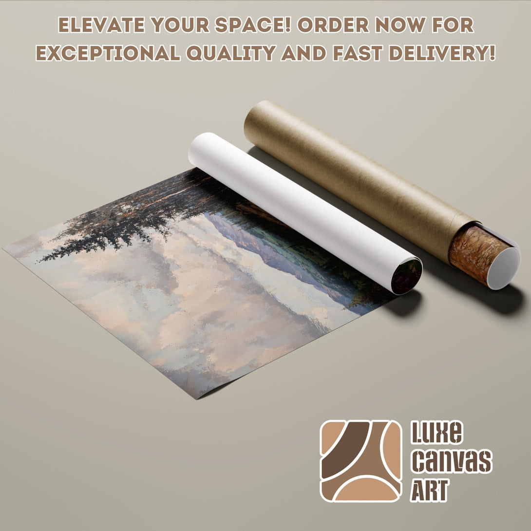 Poster Roll with landscape art in muted tones. Elevate your space with this stunning art print! Order now!