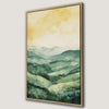 Serene Mountain Landscape Framed Canvas Print