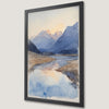 Serene Mountain Reflection Art Poster for Tranquil Decor