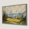 Serene Mountain View Scenic Canvas Print - Rustic Art