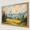 Serene Mountain Vista Art Poster - Rustic Landscape Decor