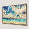 Serene Nautical Scenery Sailing Ship Canvas Print Art