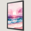 Serene Ocean Sunset Art Poster for Coastal Decor