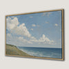 Serene Seascape Art Framed Canvas Print Coastal Painting