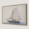 Serene Seascape Sailboat Canvas Print Framed Nautical Art