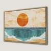Serene Seascape Sunset Canvas Print Coastal Decor