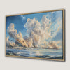 Serene Seascape with Cloudy Blue Sky Canvas Print