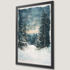 Serene Snowy Forest Art Poster for Winter Decor