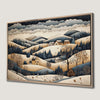 Serene Snowy Village Canvas Print - Winter Wonderland Wall Art
