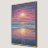 Serene Sunset at Ocean Beach Canvas Print Art