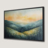 Serene Sunset over Rolling Hills Panoramic Canvas Print