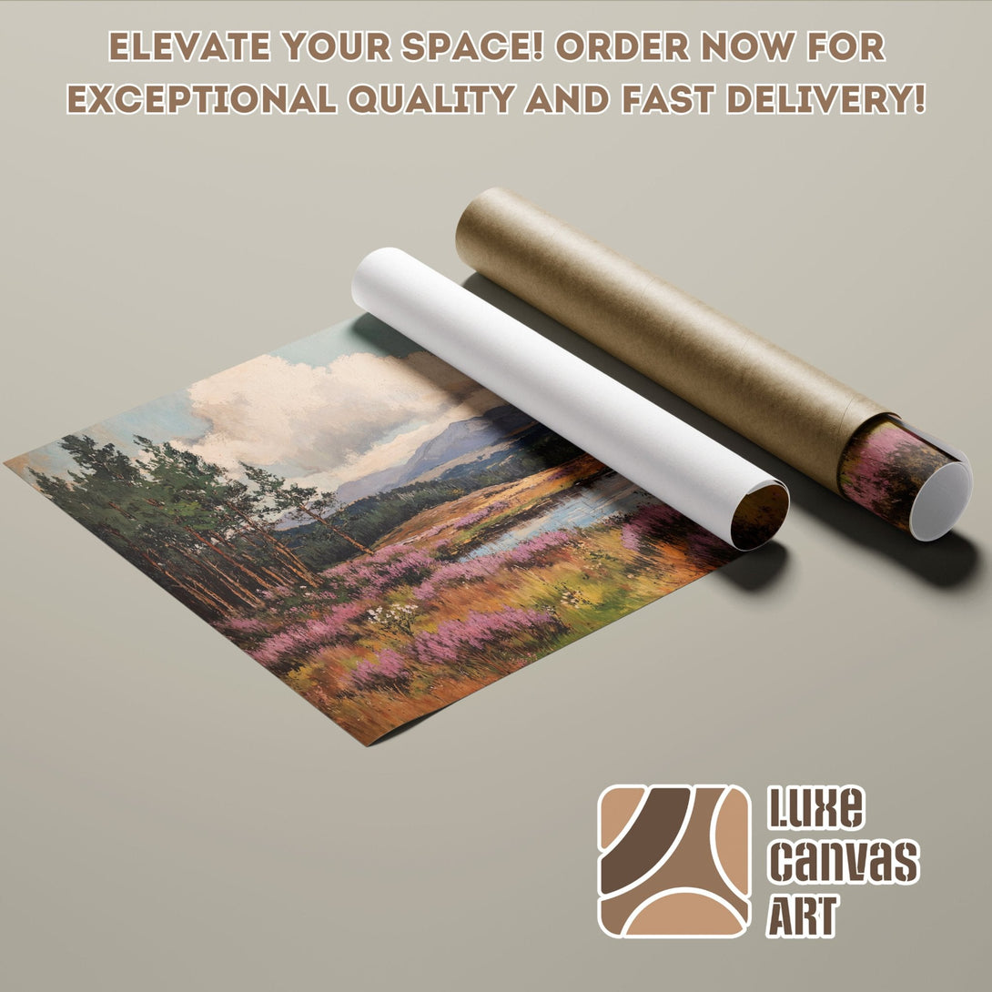 Landscape Poster Roll art print, featuring a vibrant nature scene in a warm color palette. Order now!