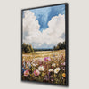 Serene Wildflower Meadow Canvas Print for Bedroom Decor