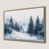 Serene Winter Forest Snow Landscape Canvas Print Art