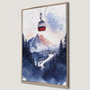 Ski Resort Village Canvas Print Snowy Mountain Landscape